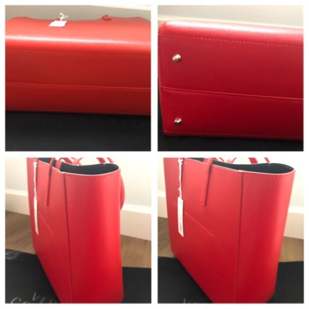 VERSACE Collection-AUTHENTIC (NWT) Large Red Saffiano Leather TOTE - Picture 5 of 8